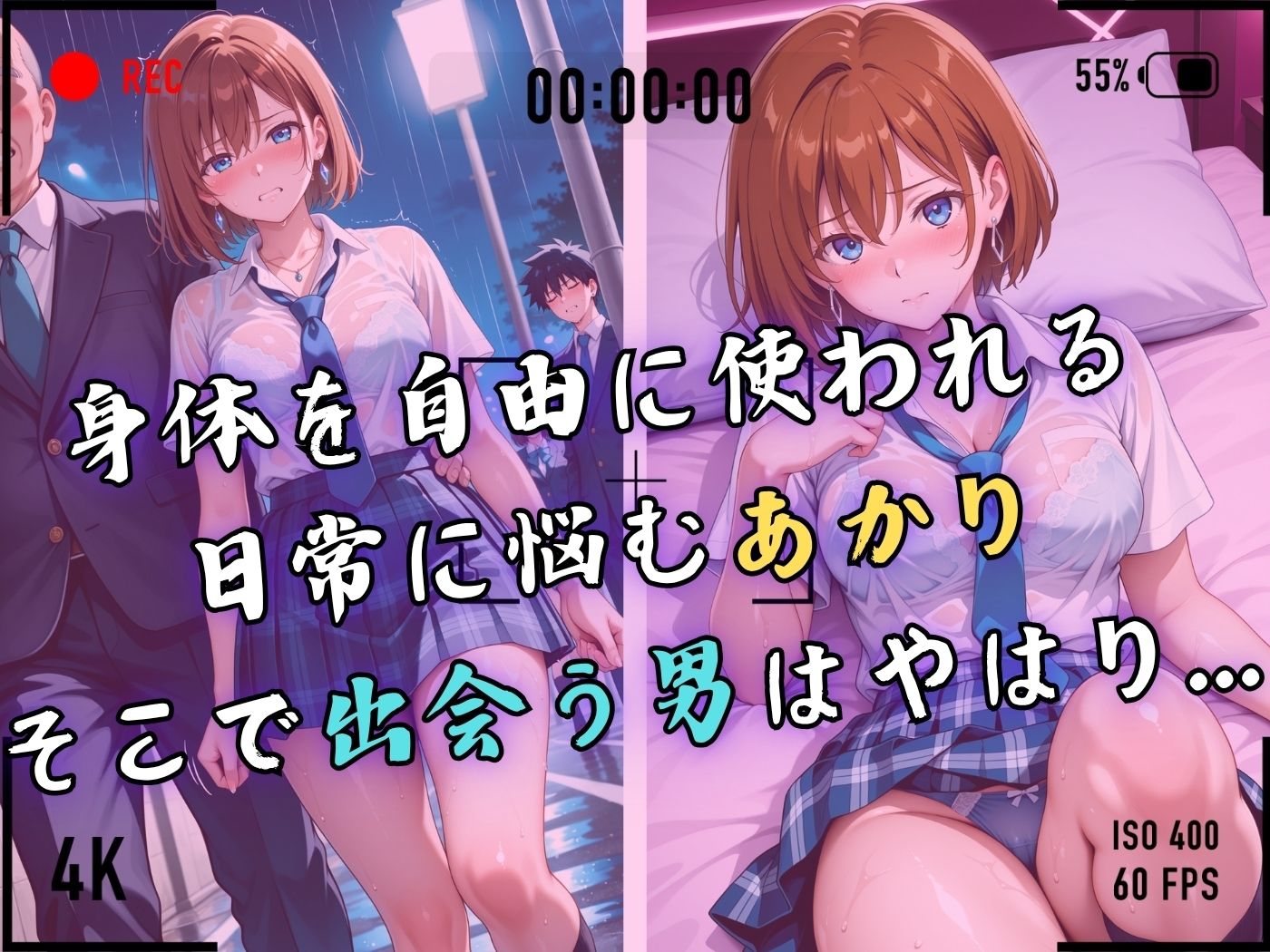 【4Kイラスト】1万3000人の生徒を抱いた校長による森あかりへの性指導（雨宿り編） 画像4