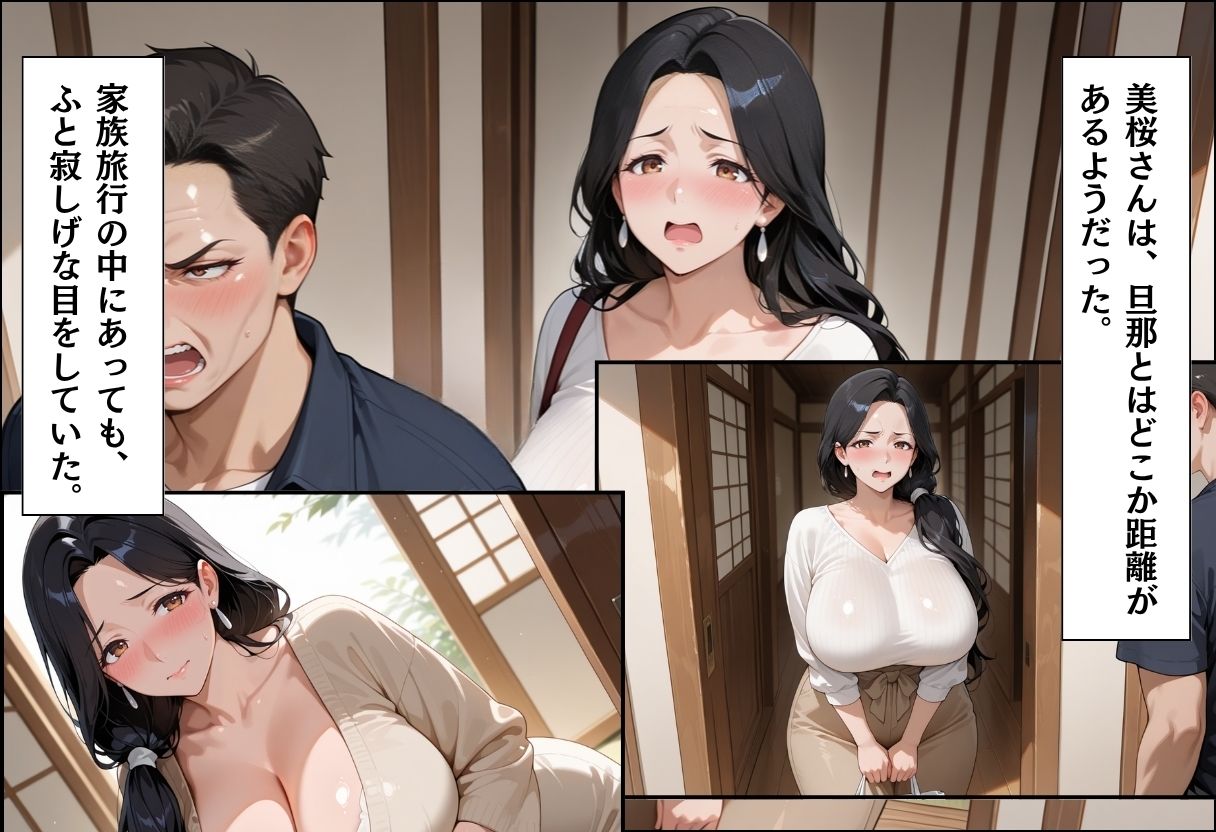 サンプル画像3:人妻キラーの俺が友達の爆乳ママを中出しで落とす話 〜温泉旅行編〜(週末の背徳者) [d_641935]