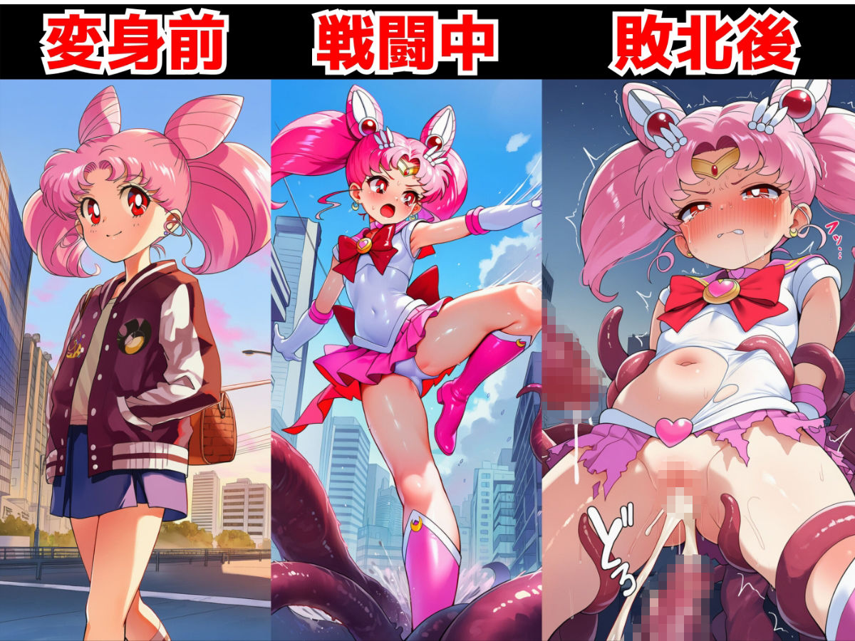 サンプル画像5:外部太陽系戦士はモンスターに連続中出しされてアヘ顔に！？【セーラー戦士異種姦種付け500枚】(あちちハウス) [d_641979]