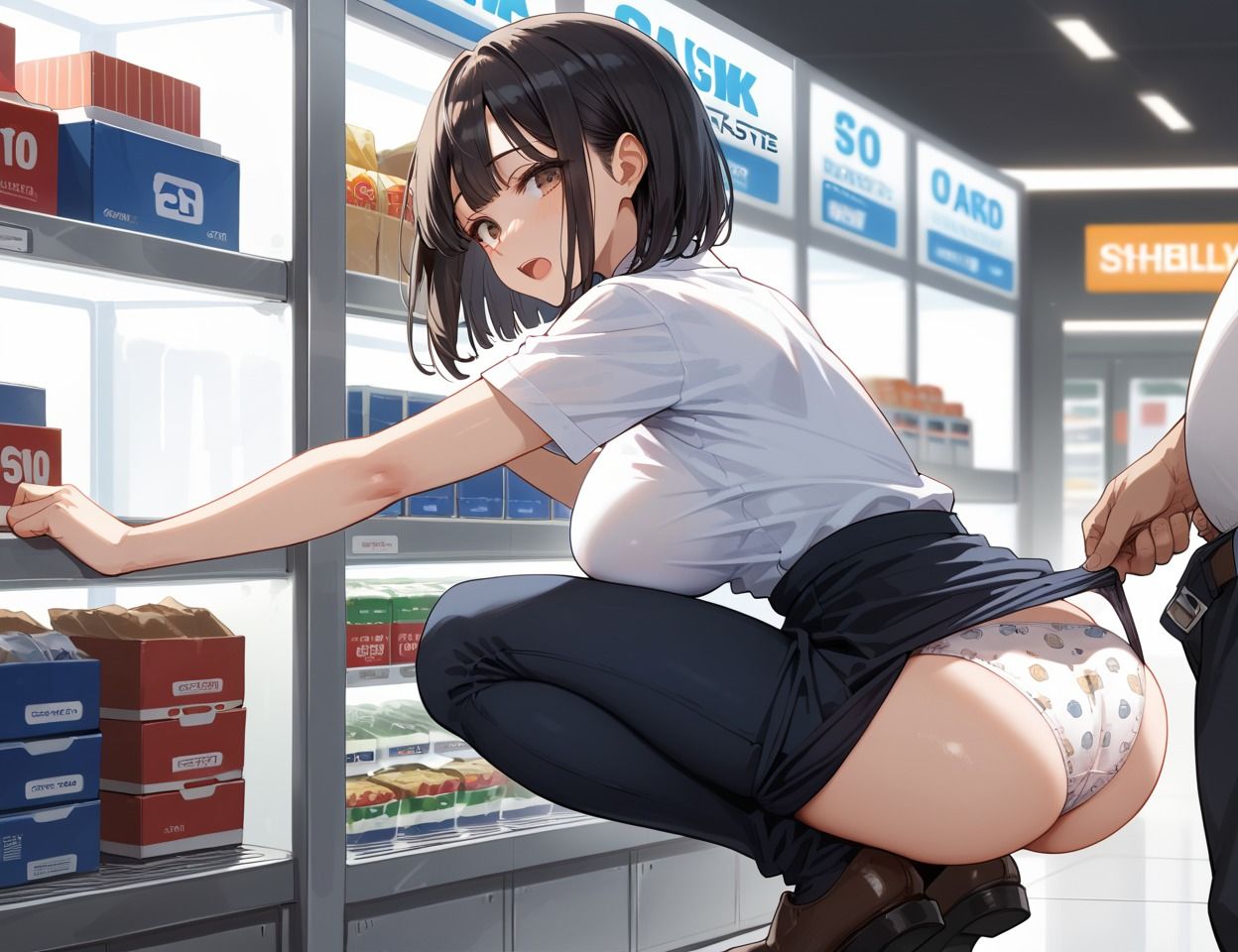 サンプル画像3:女子校生催●性サービスバイト(いろぱん) [d_642084]