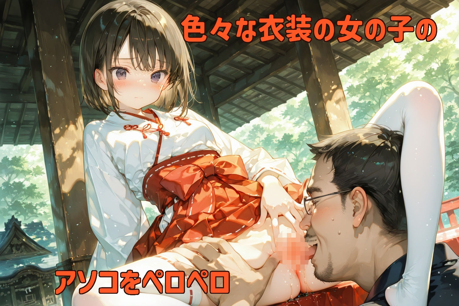 サンプル画像2:アソコをペロペロされちゃってる女の子のイラスト集(シマクロ屋) [d_642086]