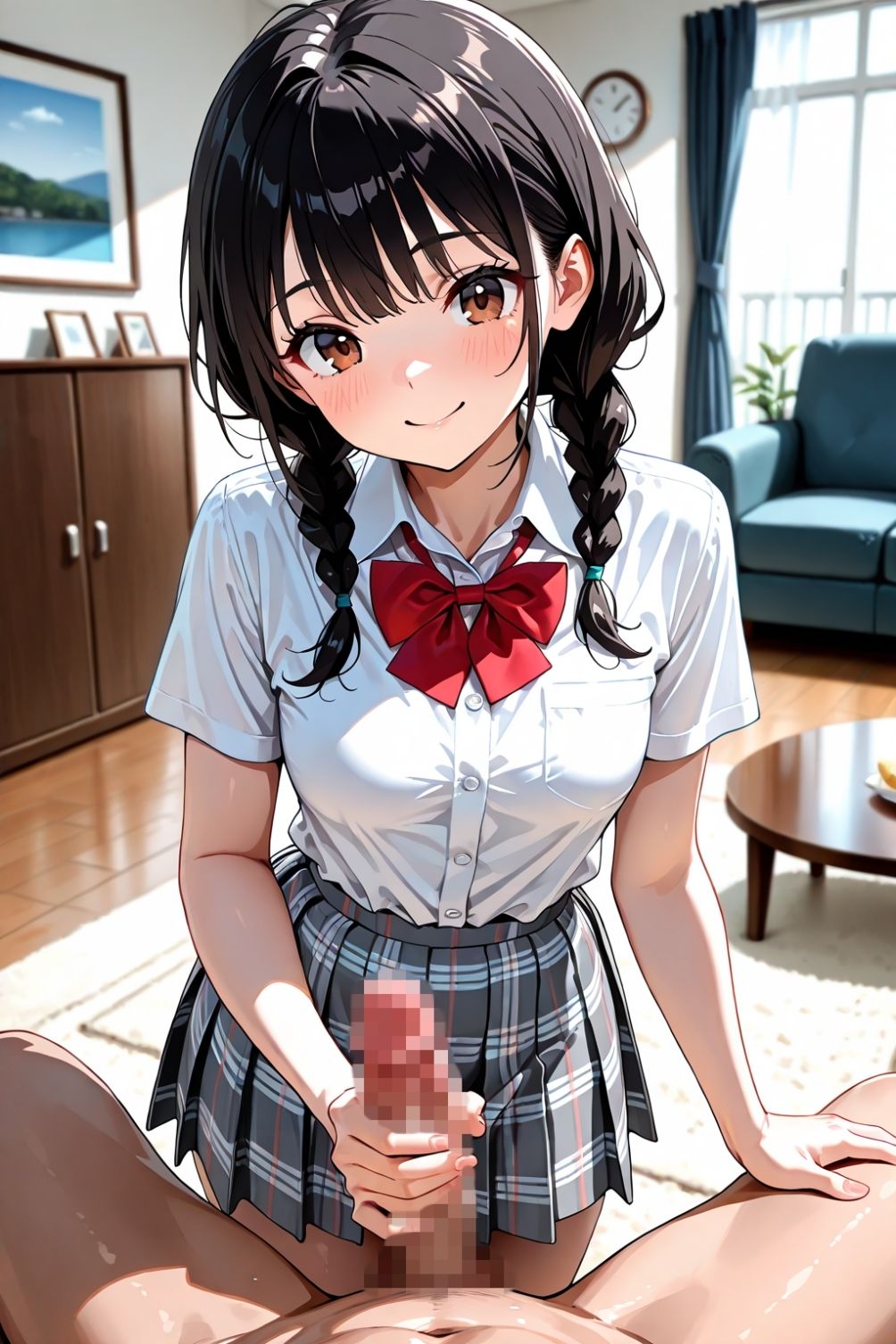 【欲望の花園】同人CG・AI『無防備妹  パンチラは俺狙い？』5