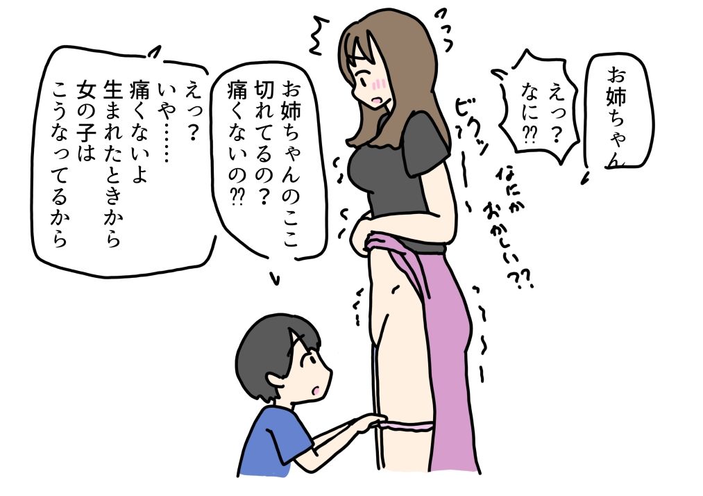 大学生のお姉ちゃんにどうして女の子はチンチンついてないのか聞いてみた話_3