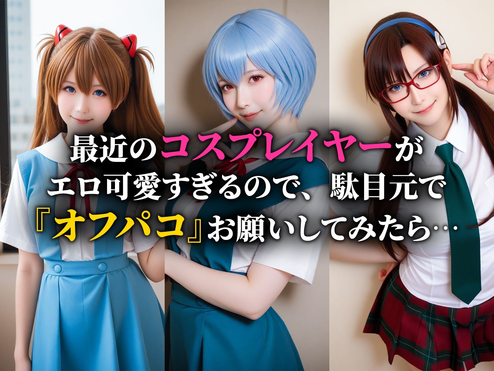 サンプル画像1:【動画】新性紀コスプレゲリオン -オフパコハメ撮り-(三寒シオン) [d_642371]