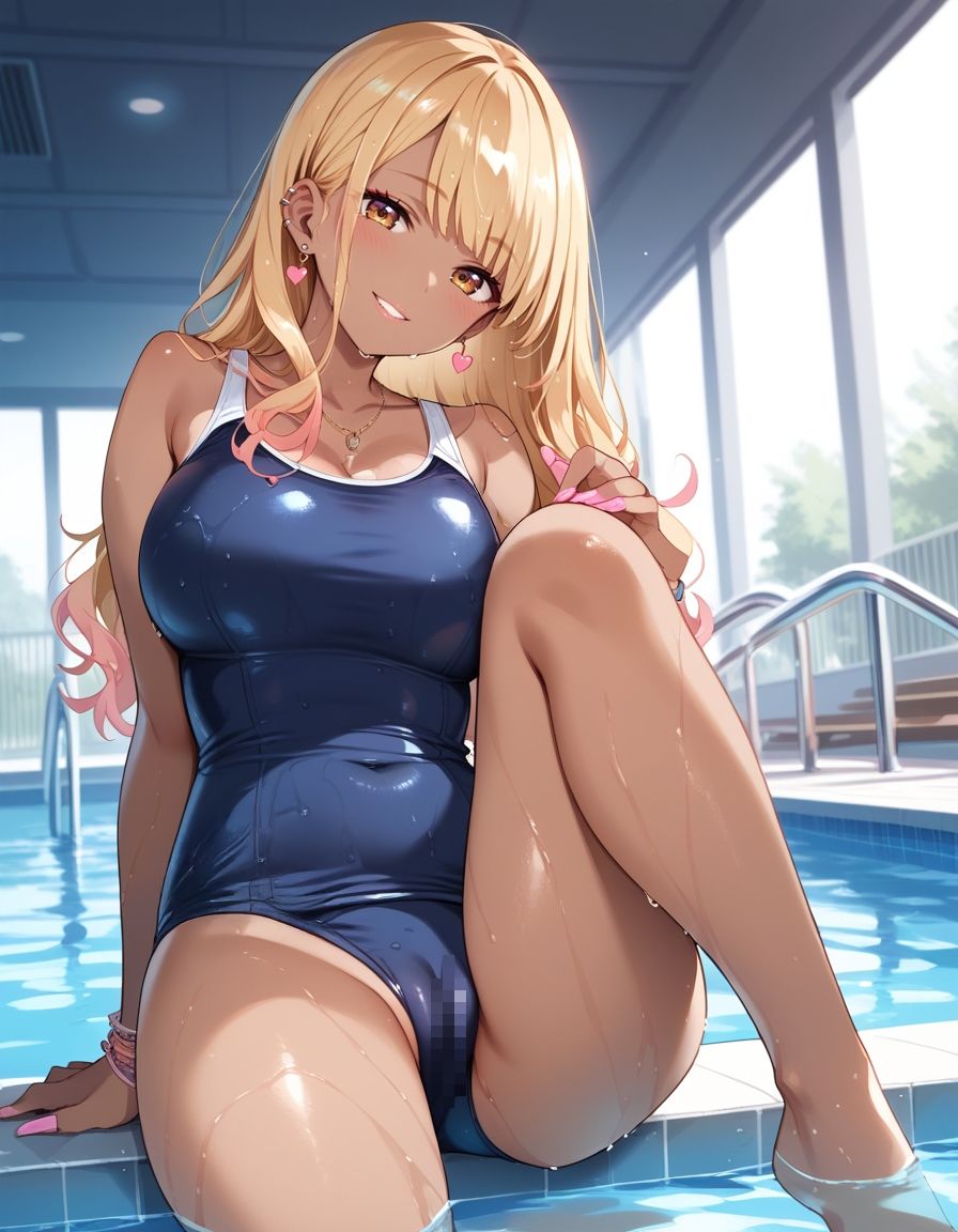 スク水ギャル、濡れて乱れて(ハート) 〜豊満ボディに密着〜 画像2