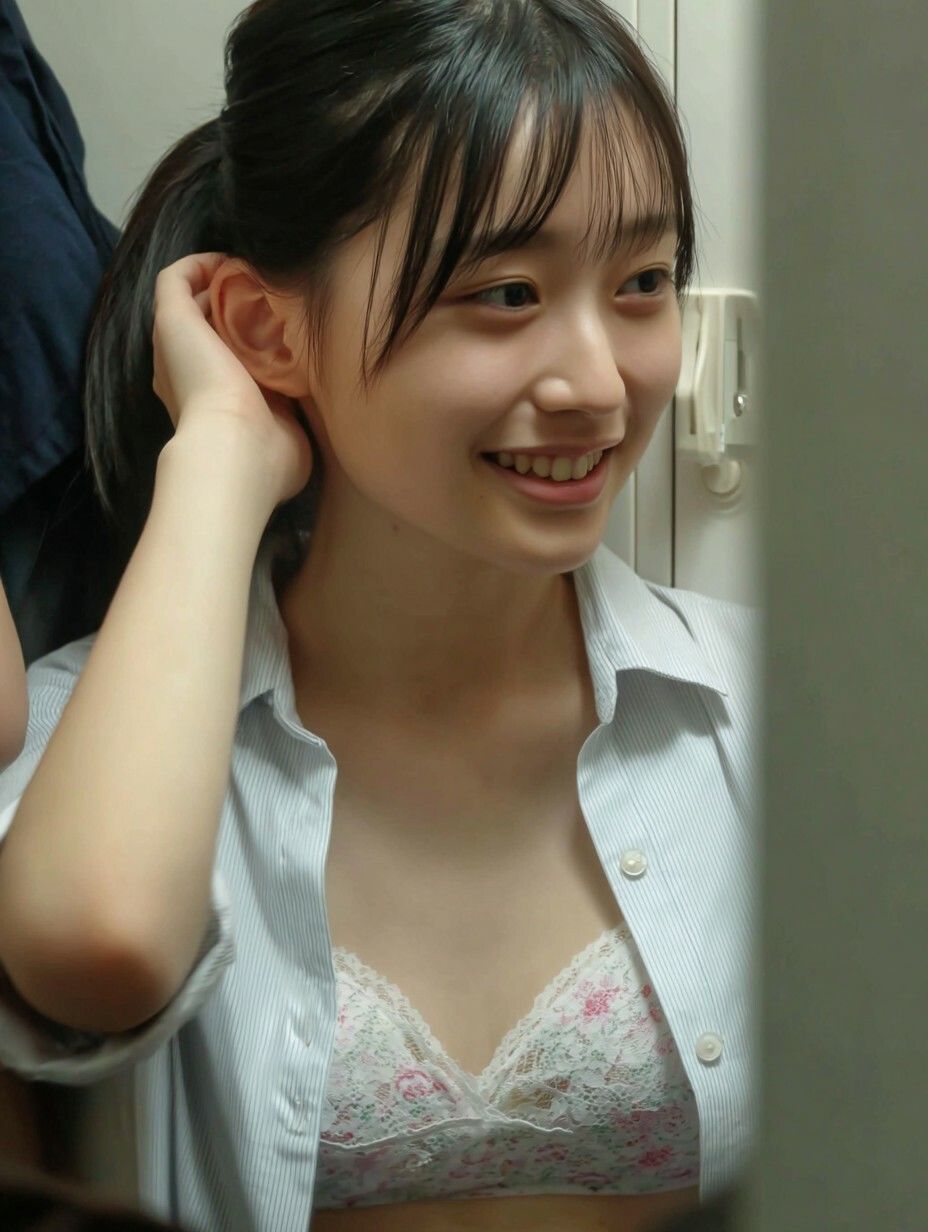 サンプル画像1:AIでしか覗けない、好奇心と背徳感の世界「更衣室」(BNT) [d_642425]