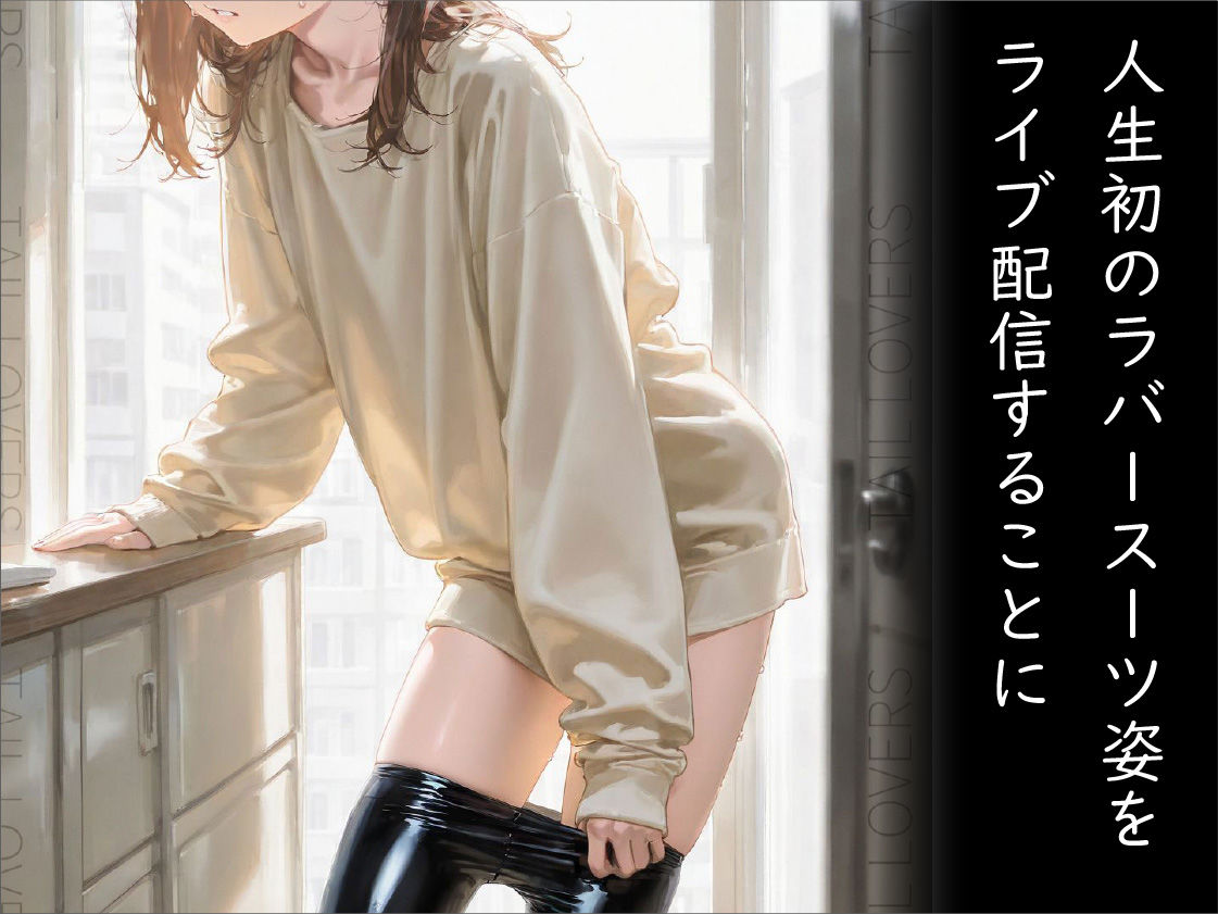 サンプル画像3:24時間ラバー配信チャレンジ〜スパチャに溺れた女子大生〜(TAIL LOVERS) [d_642693]