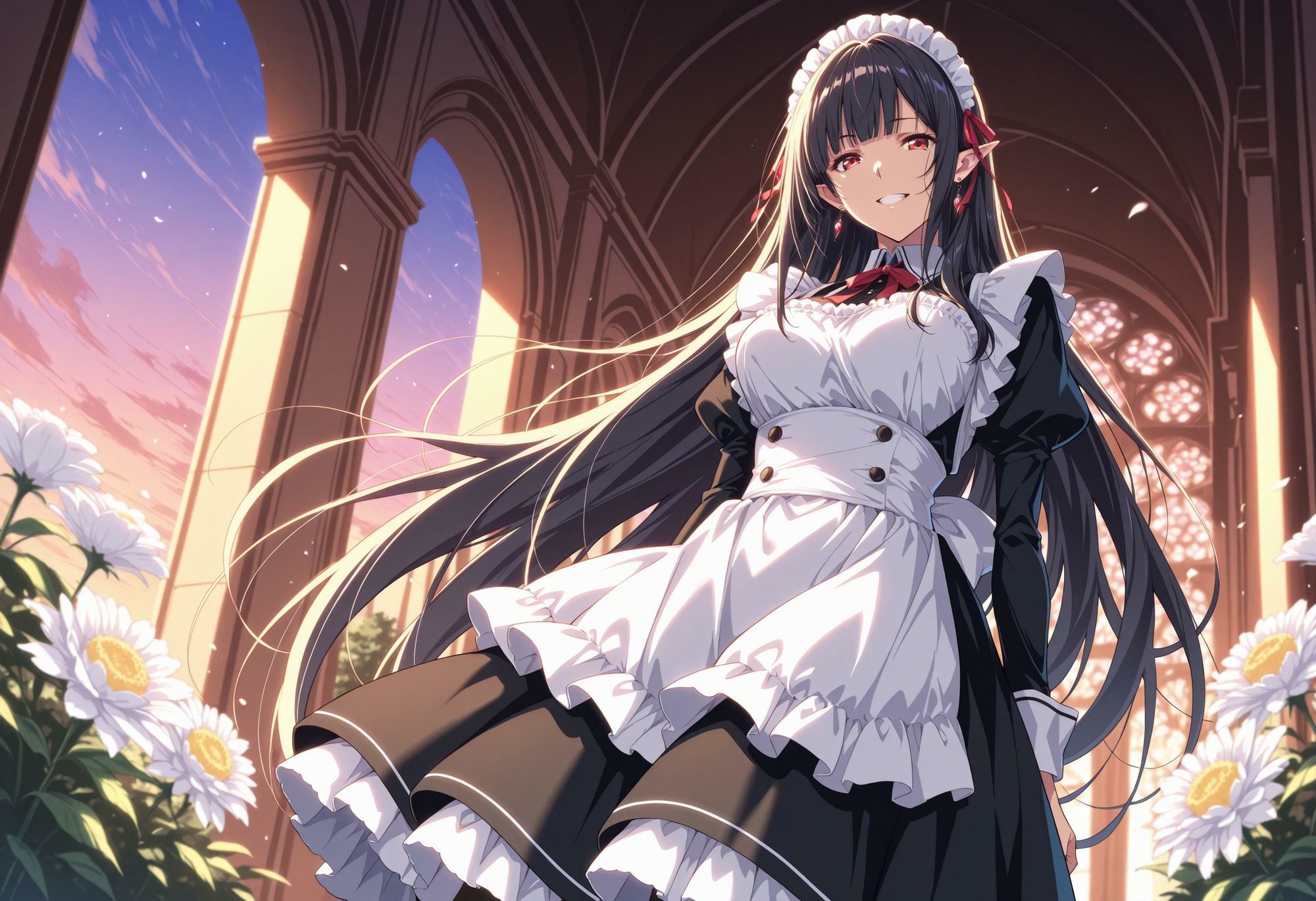 エルフのメイドさんからの熱烈ご奉仕!6 画像1