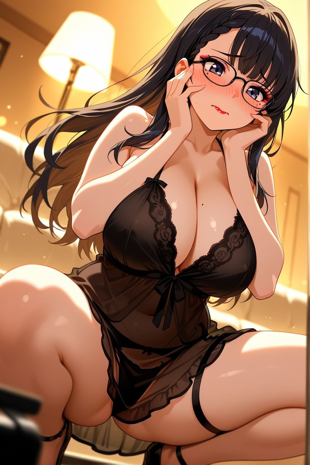 爆乳めがね美女りつこのエロ下着エッチ集 画像7