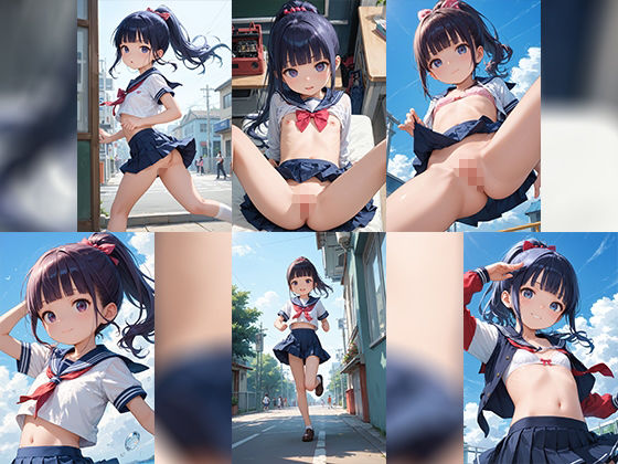 ポニーテールとセーラ服の掛け算 サンプル画像 2
