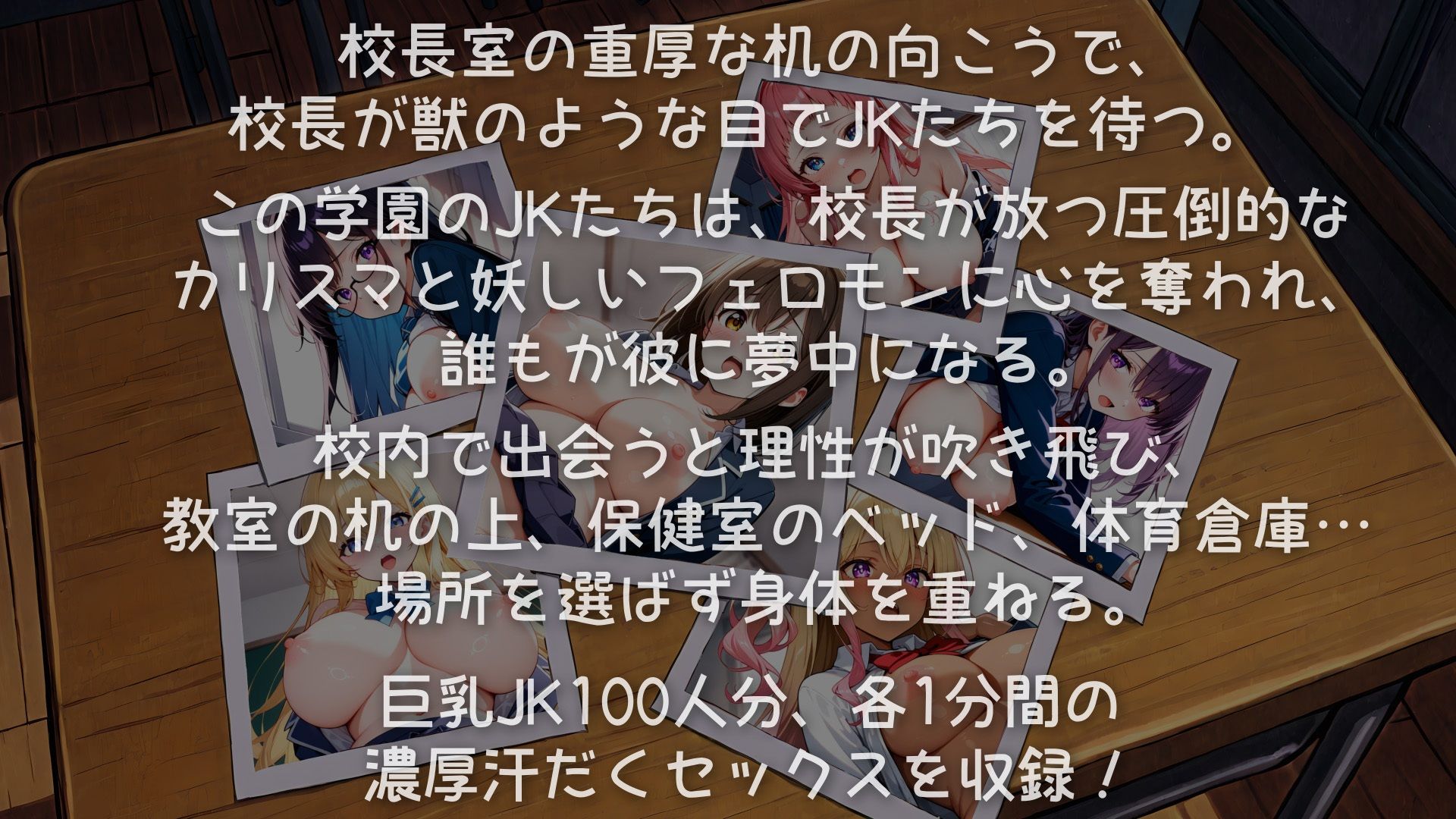 サンプル画像2:【4Kアニメ】巨乳JK100人が制服はだけて淫乱汗だくセックス(ぬるぬるアニメ) [d_642909]