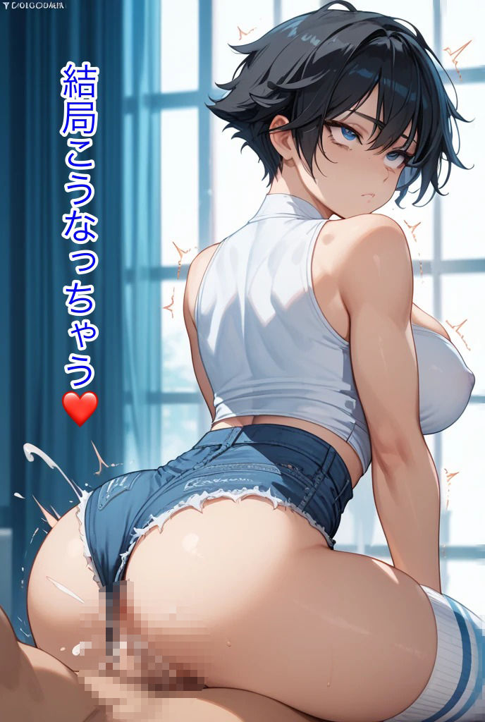 サンプル画像4:ボーイッシュ女子のえっちな裏の顔(しろくろ) [d_643439]