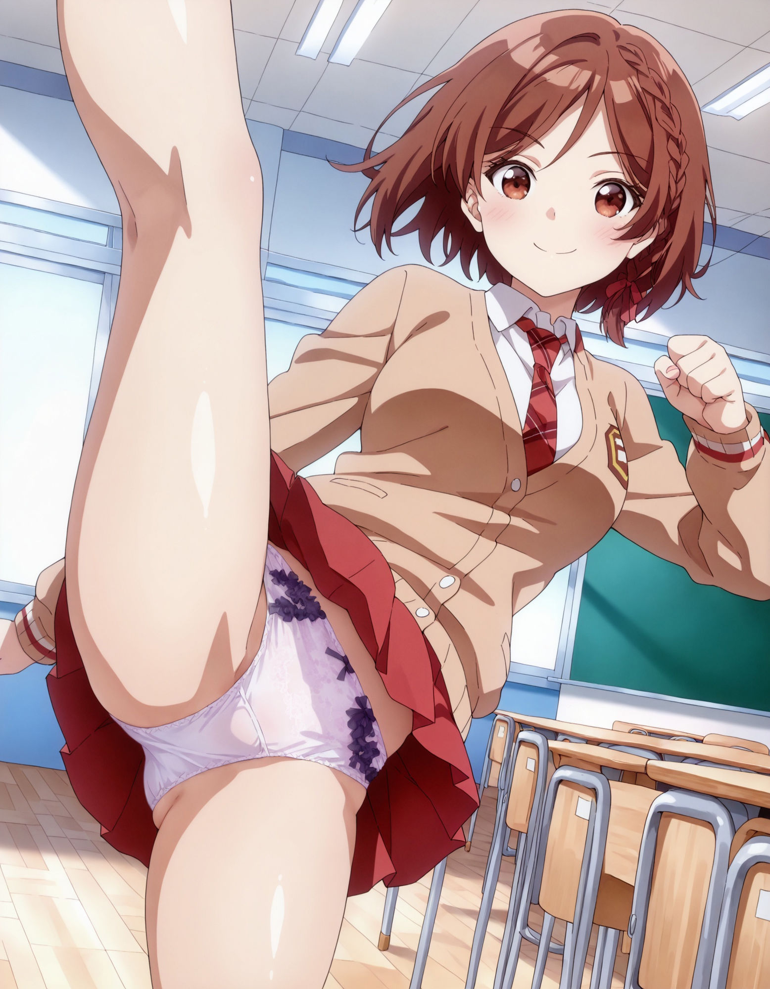 桜〇朱音のパンチラ〜制服編 画像1