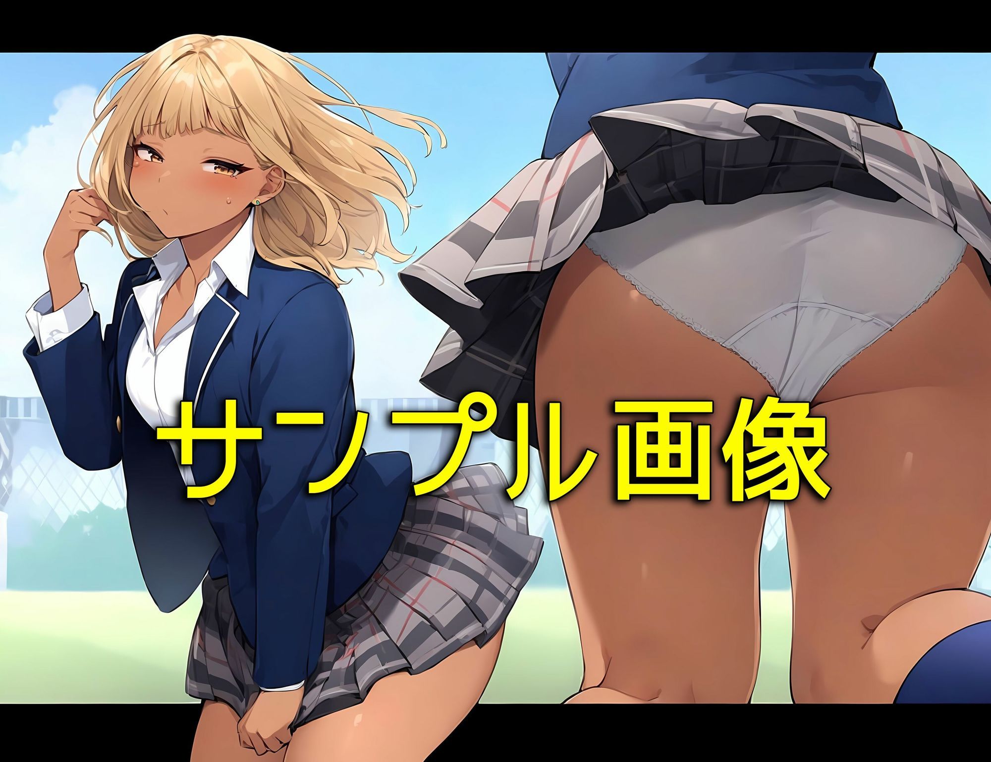 サンプル画像6:僕はクラスメイト全員の下着が見たい32  ギャルだって強風には弱い編(日替わりさん) [d_643528]