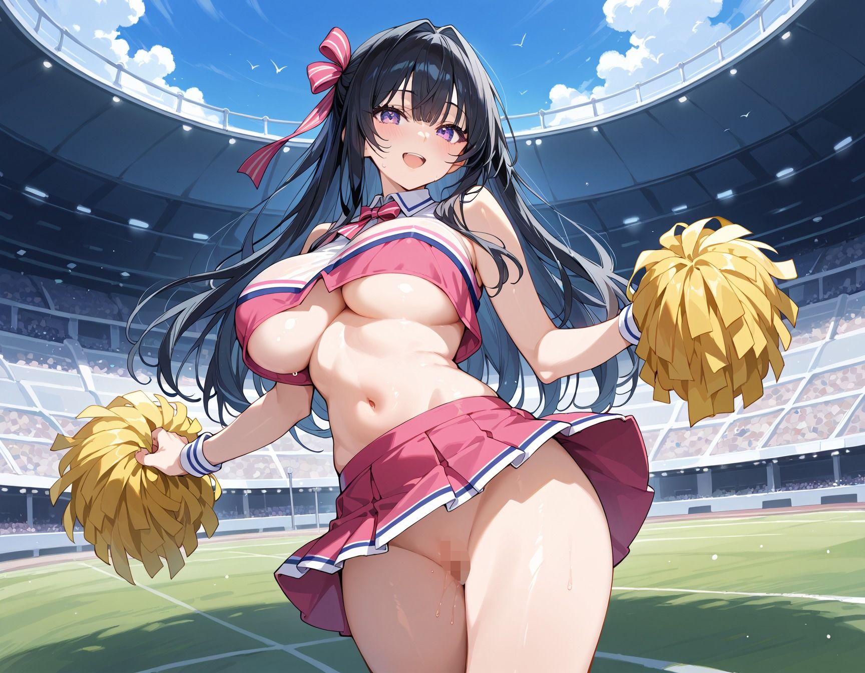 サンプル画像1:私立種付交尾学園・文化祭〜丸出しチア編〜(寿司モン) [d_643619]