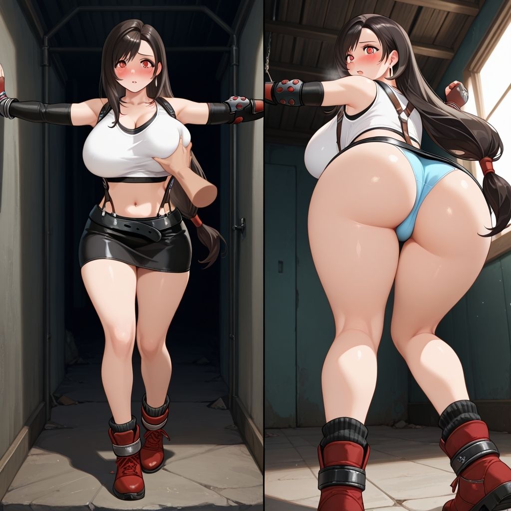 サンプル画像6:フェチコレ総集編 敗北して捕らえられ吊り上げ拘束されて弄ばれるティファ【総枚数1，000枚】(満点星) [d_643636]