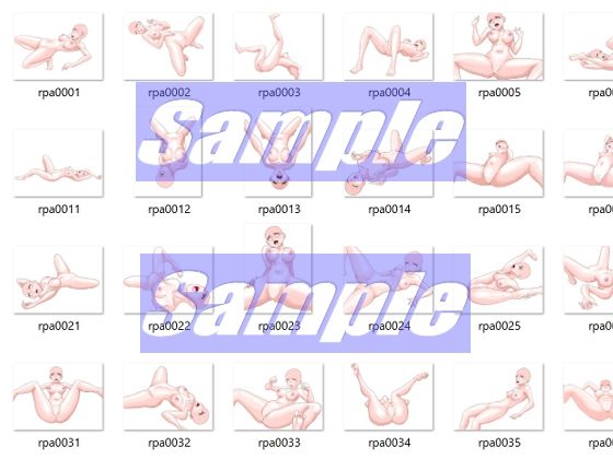 同人制作お助け素材「女体ポーズ  レ〇プシーン用  主に仰向けポーズ編」 画像2
