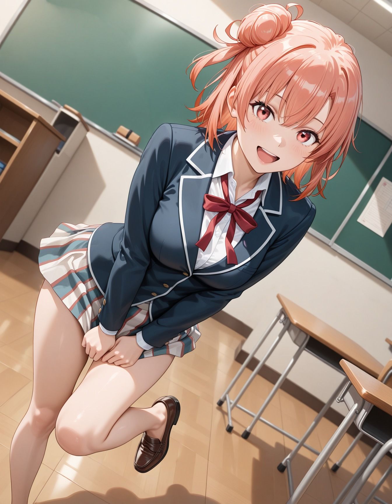 放課後の教室で男たちに襲われた少女 画像1