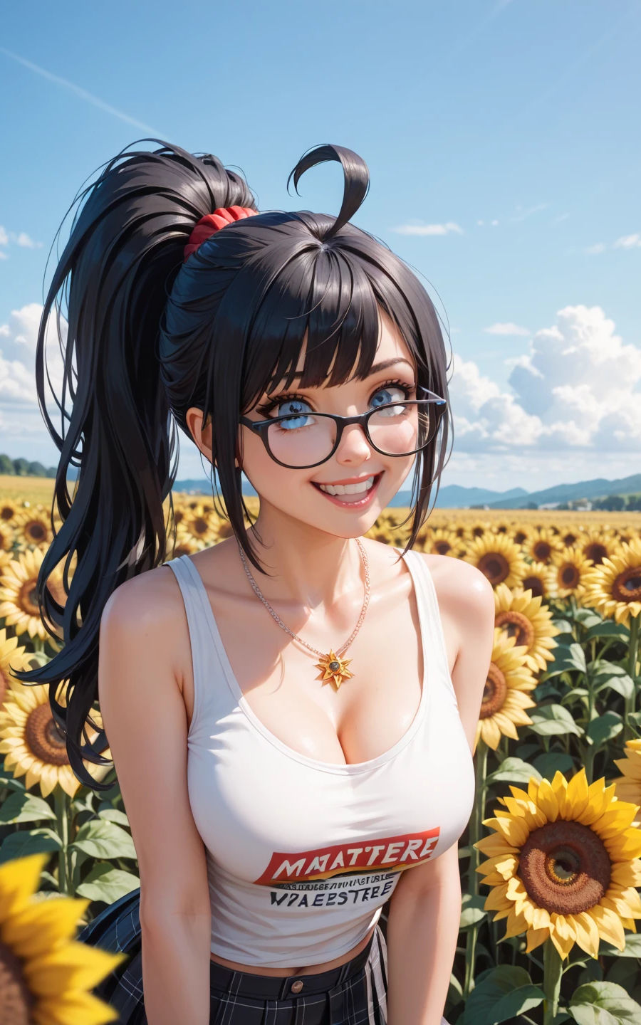 サンプル画像1:ヒマワリとユリ-ふたりの夏、あふれるまなざし-(Cherry Boy) [d_643739]