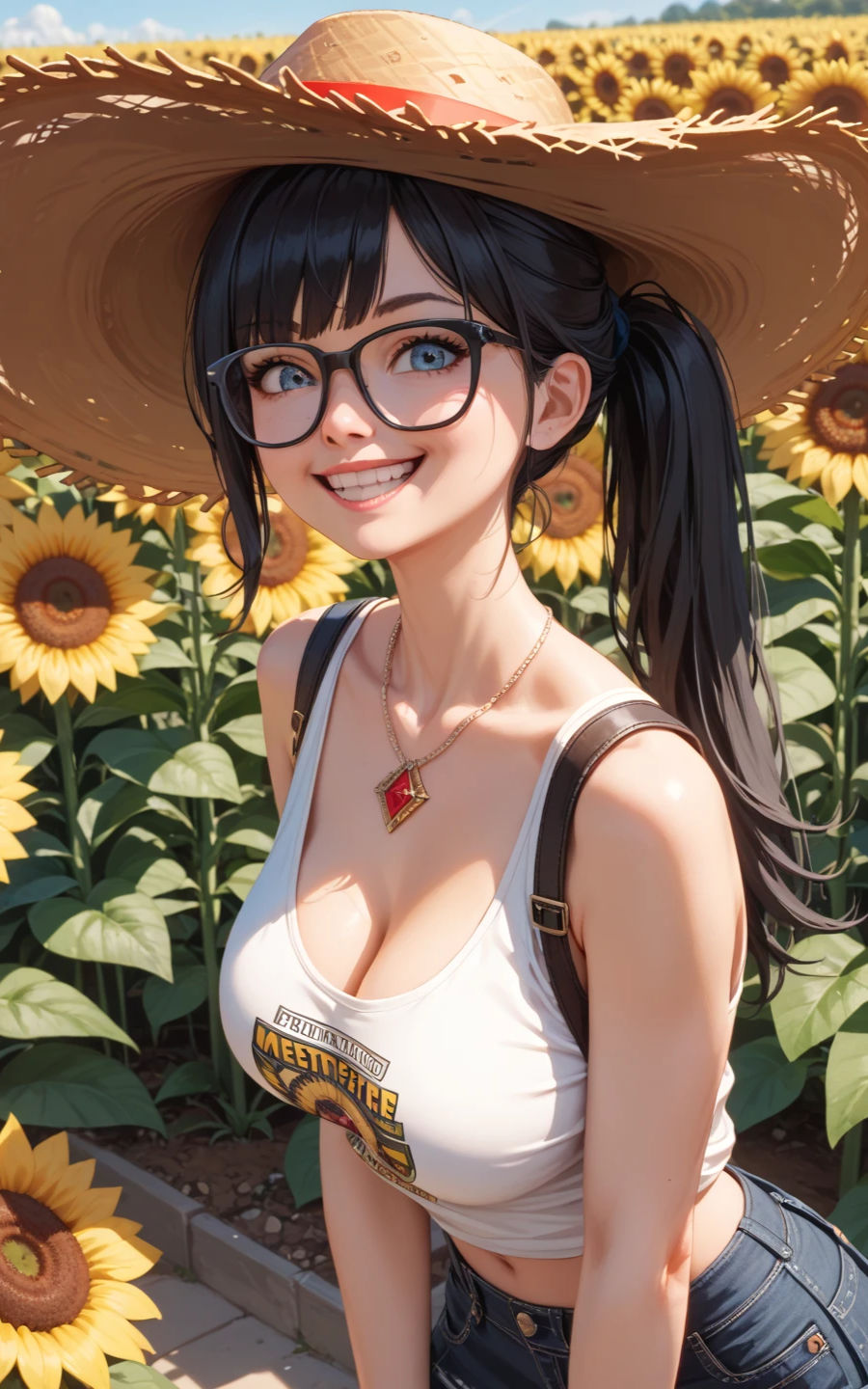 サンプル画像2:ヒマワリとユリ-ふたりの夏、あふれるまなざし-(Cherry Boy) [d_643739]