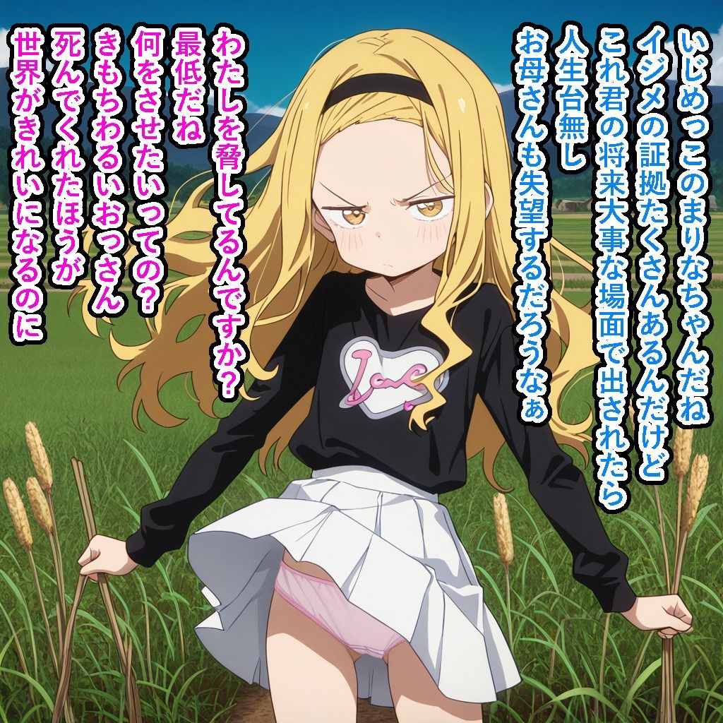 いじめをしちゃダメだよま〇なちゃん(セリフ付き) 画像1