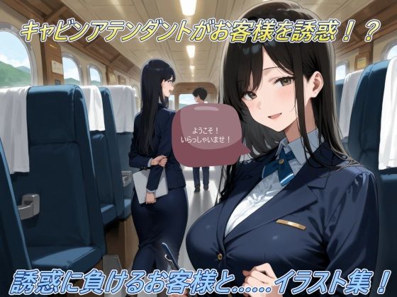 キャビンアテンダントがお客様を誘惑！？誘惑に負けるお客様と……イラスト集！