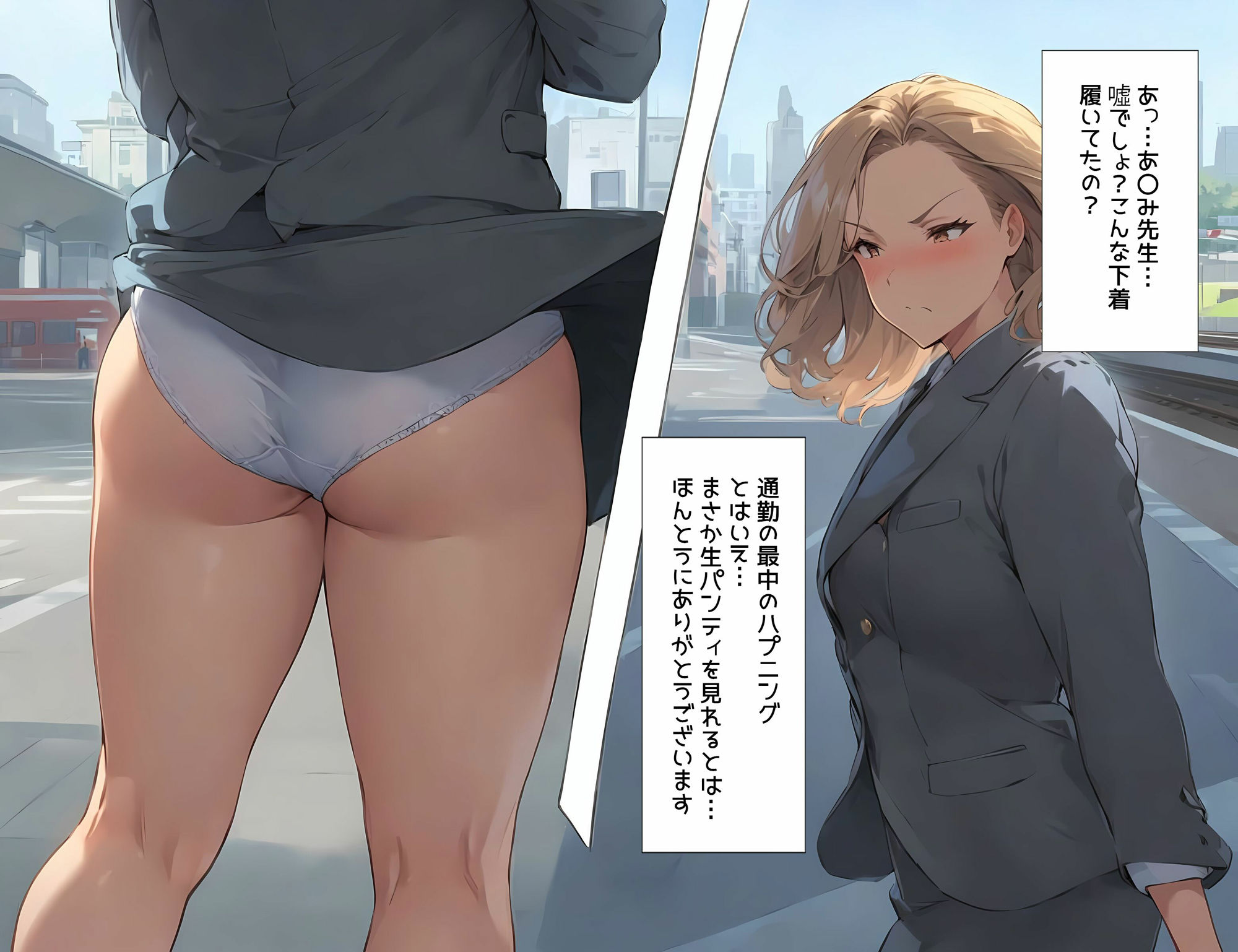 サンプル画像3:僕は女教師の下着以外は興味がない3  風でスカートがめくれてしまった編(日替わりさん) [d_644054]