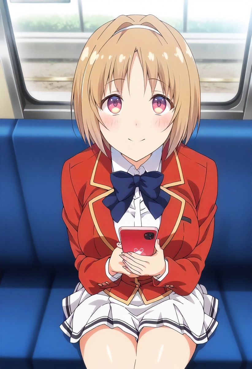 櫛〇桔梗コスプレの女の子と無人電車の中でエッチ 画像2