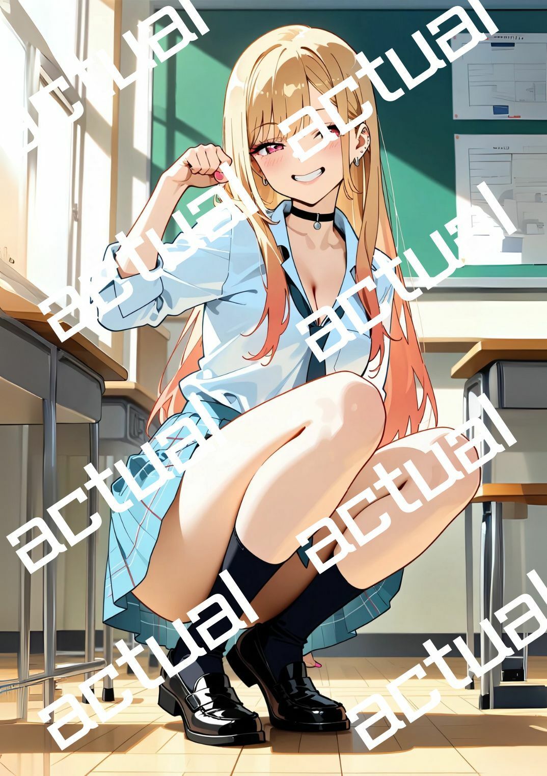 喜多川海夢と帰宅後に制服H 画像1