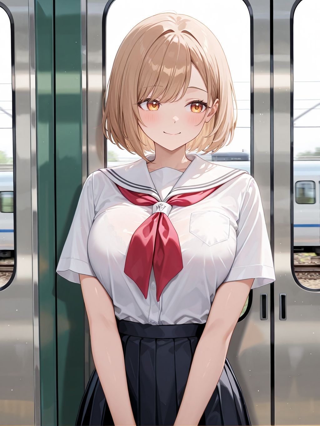 サンプル画像1:毎朝電車で出会う制服の天使に我慢できずについに手を出してしまった(メスガキ女子校生) [d_644217]