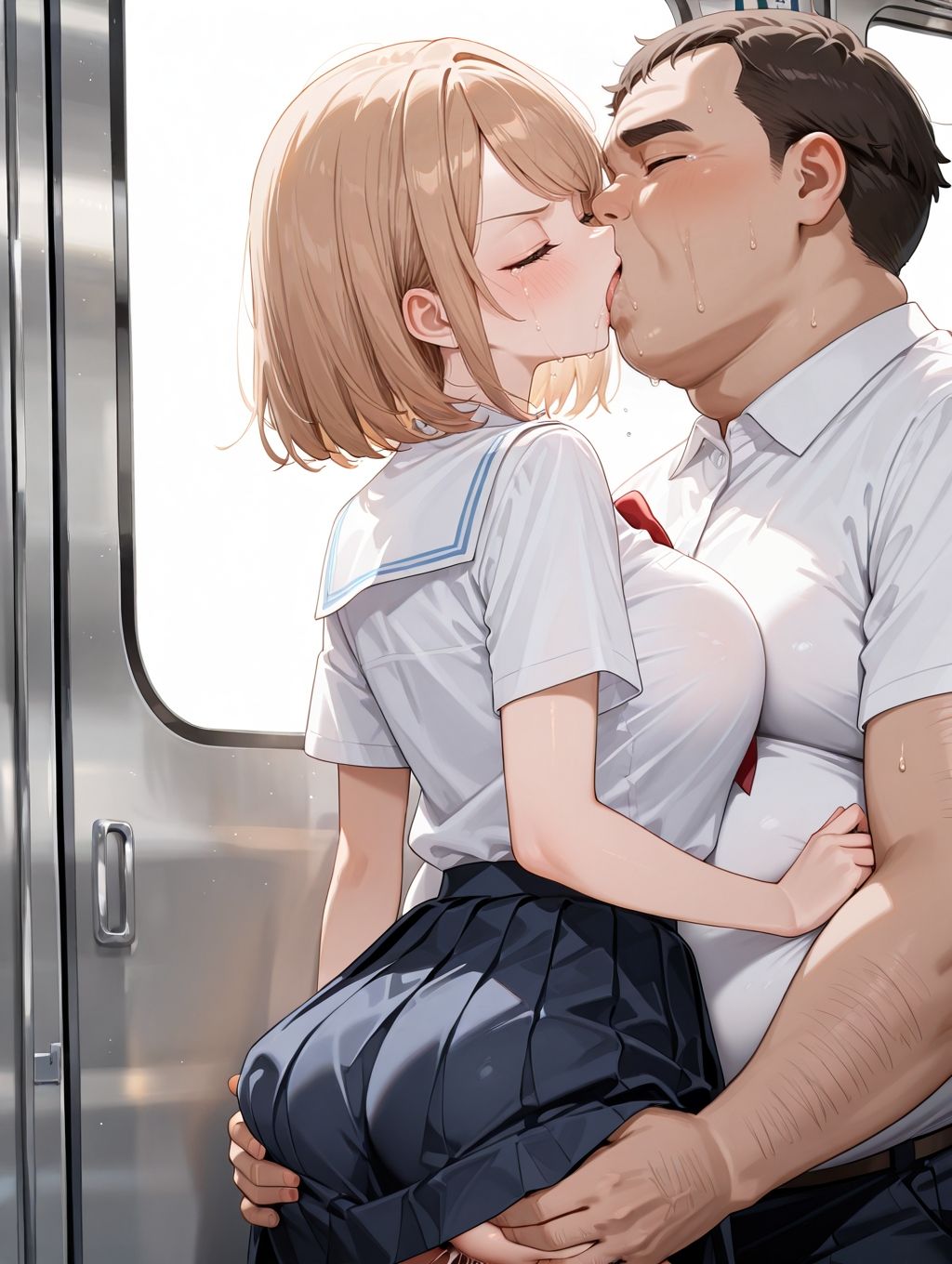 毎朝電車で出会う制服の天使に我慢できずについに手を出してしまった 画像3