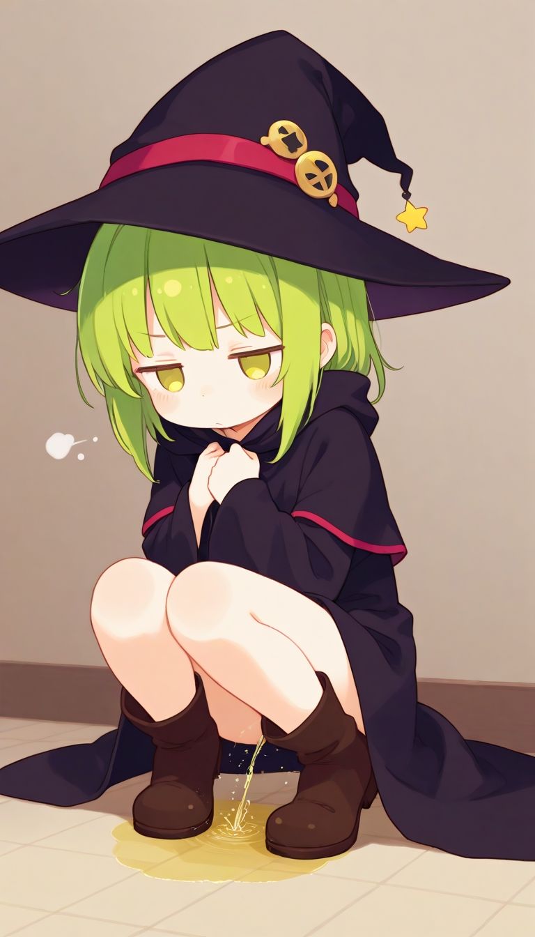 黒魔法使いちゃんが放尿したりお漏らししちゃうCG集 サンプル画像 5