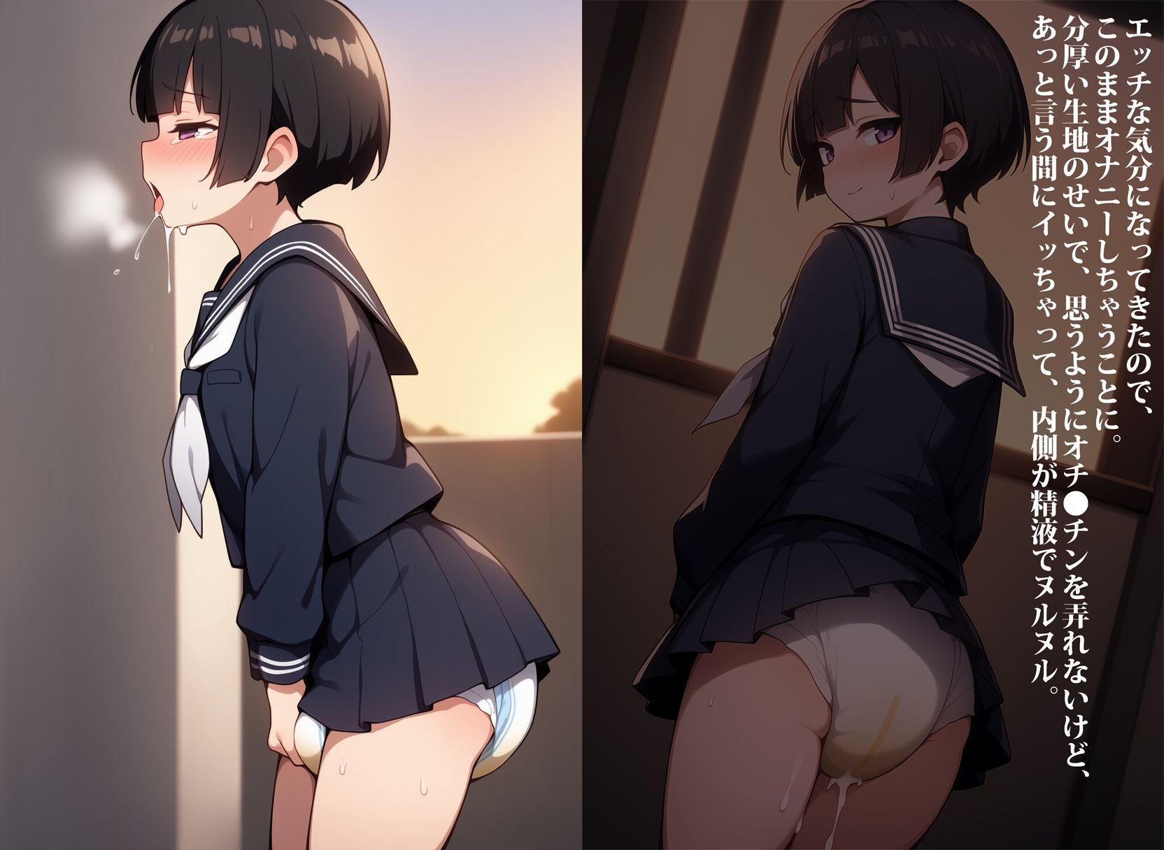 サンプル画像5:彼女のお下がり服でお漏らしプレイして男の娘調教させられるボク(性癖ユガ芽) [d_644411]