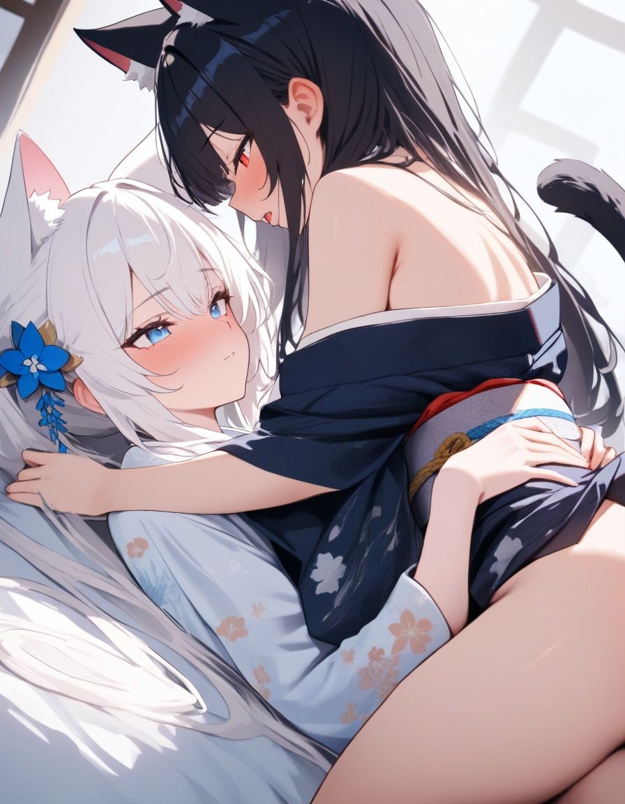 サンプル画像3:宵猫庵絵巻 〜白猫×黒猫編〜(宵猫庵) [d_644487]