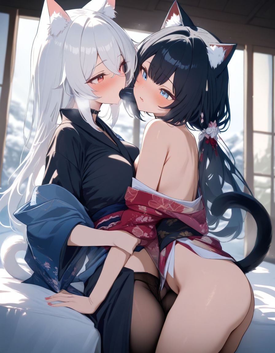 サンプル画像4:宵猫庵絵巻 〜白猫×黒猫編〜(宵猫庵) [d_644487]