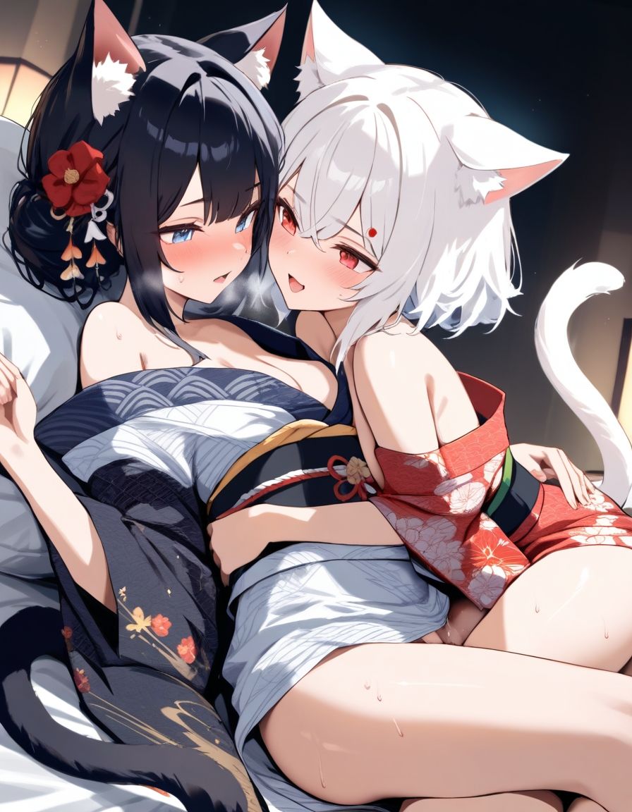 サンプル画像5:宵猫庵絵巻 〜白猫×黒猫編〜(宵猫庵) [d_644487]