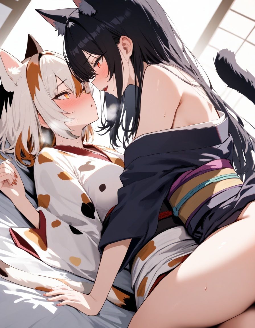 宵猫庵絵巻 〜黒猫×三毛猫編〜 画像1