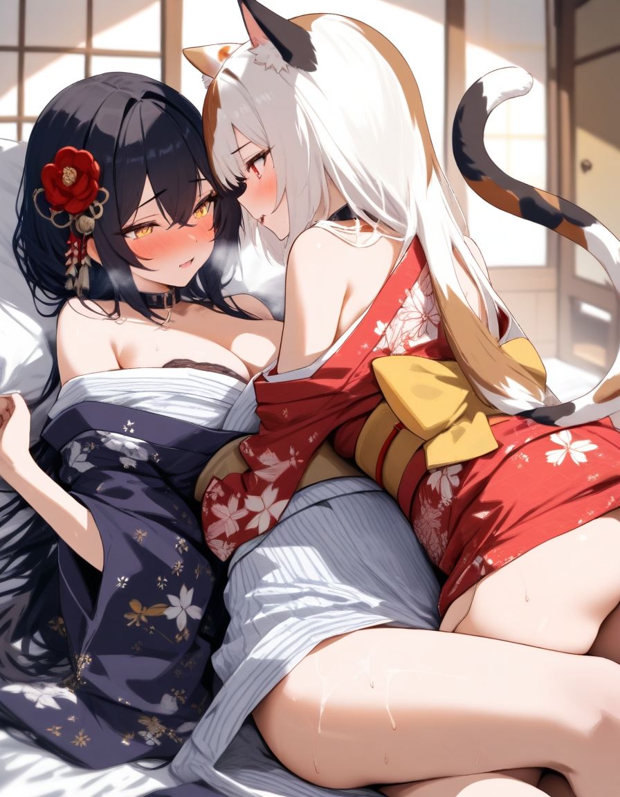 サンプル画像5:宵猫庵絵巻 〜黒猫×三毛猫編〜(宵猫庵) [d_644488]