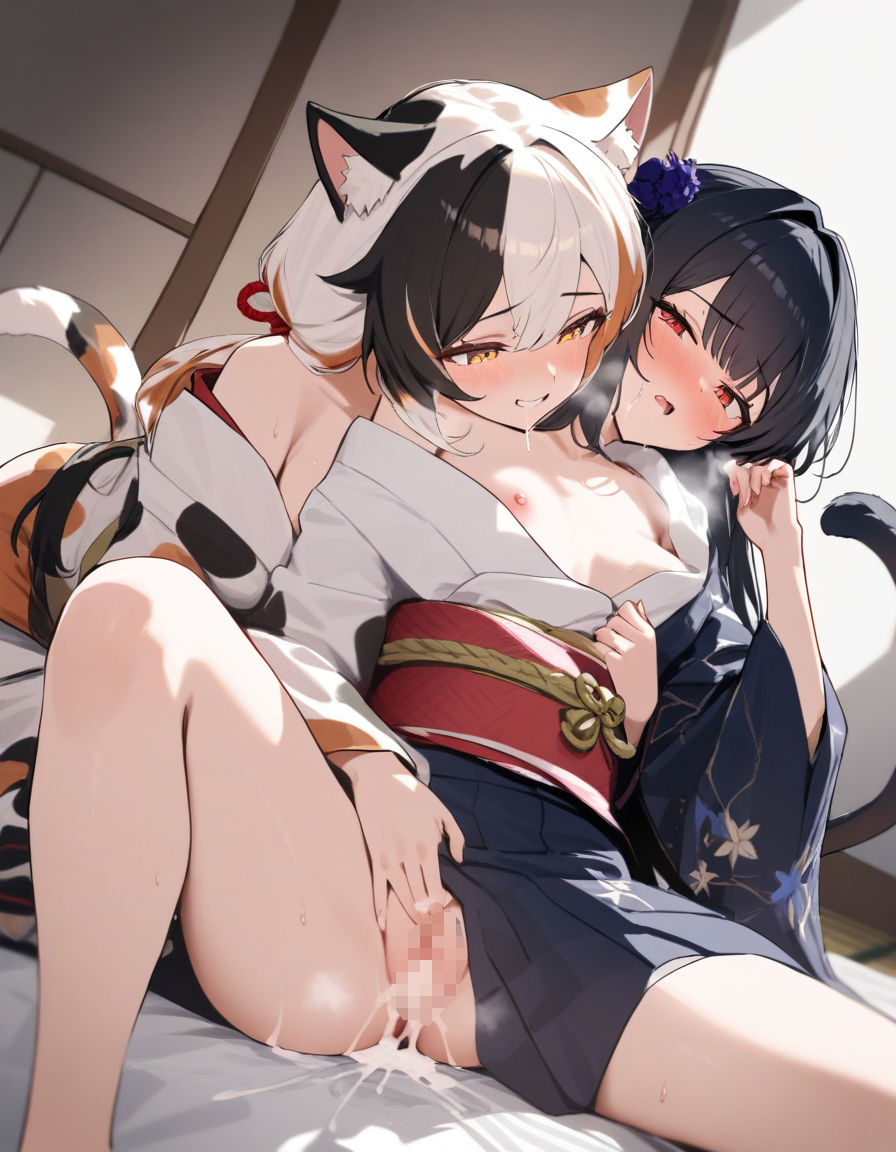 宵猫庵絵巻 〜黒猫×三毛猫編〜 画像7