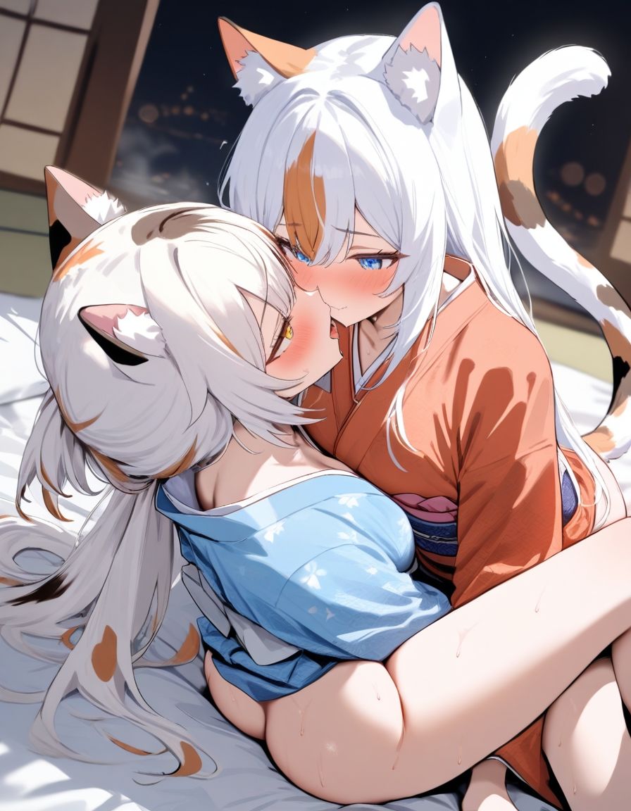 サンプル画像5:宵猫庵絵巻 〜白猫×三毛猫編〜(宵猫庵) [d_644489]