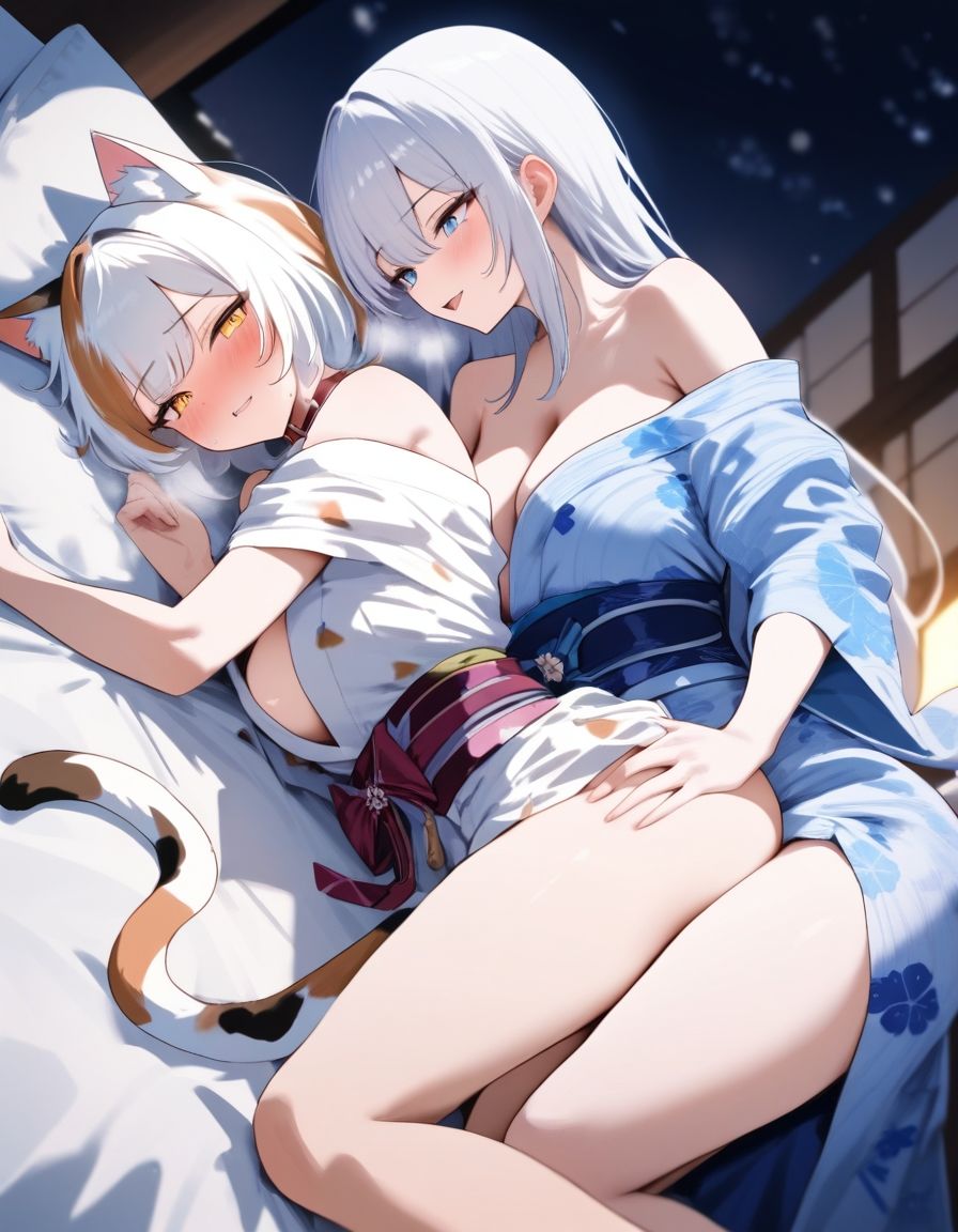 サンプル画像6:宵猫庵絵巻 〜白猫×三毛猫編〜(宵猫庵) [d_644489]