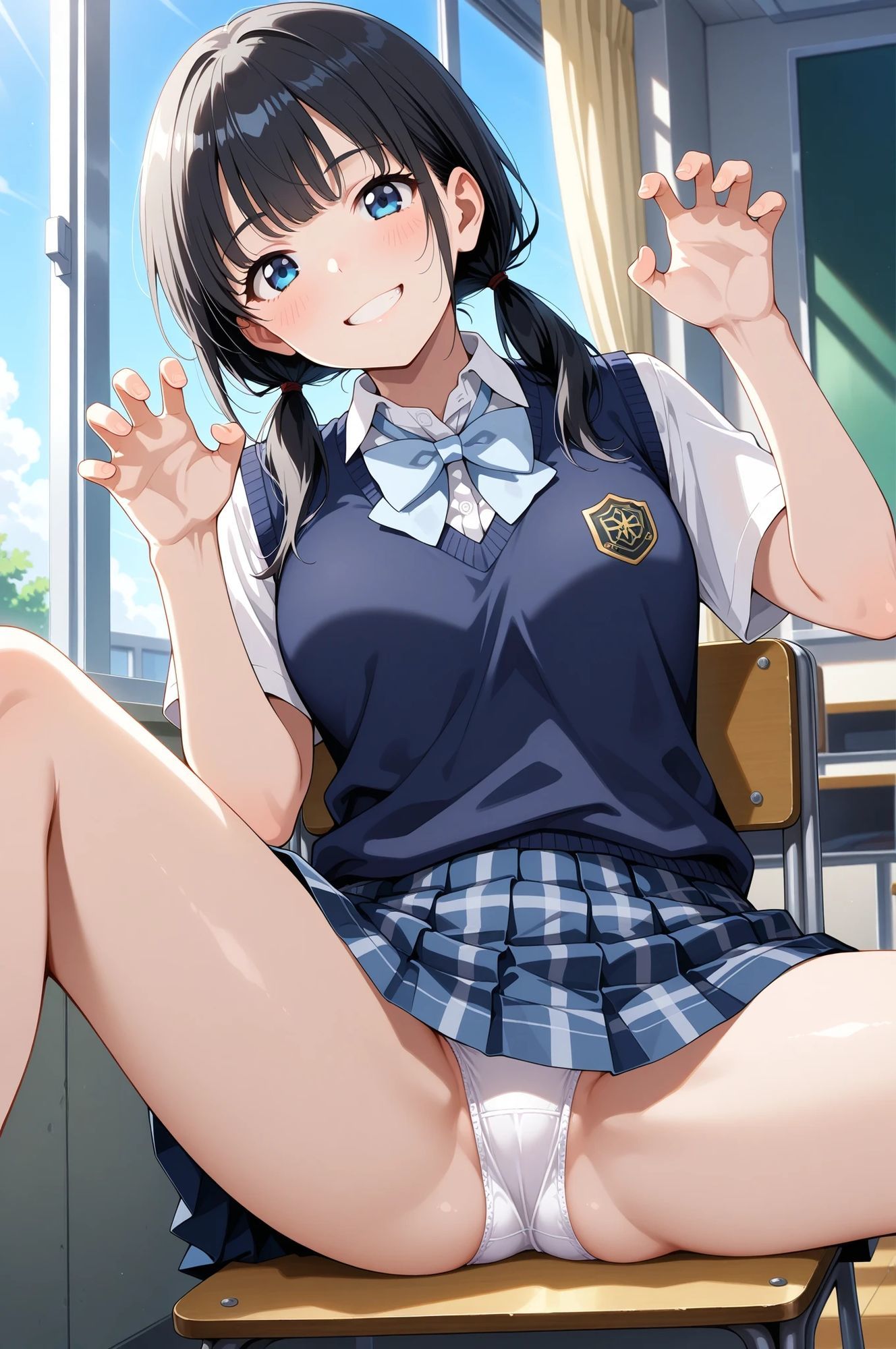 サンプル画像3:クラスメイトが可愛すぎてパンツ盗撮しておかずにしてたらそれ以上の事が起きた(入口500m) [d_644501]