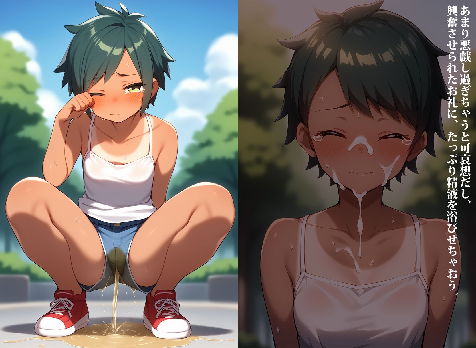 サンプル画像2:白濁液でお漏らし性癖に目覚める団地住まいの少女達(性癖ユガ芽) [d_644503]