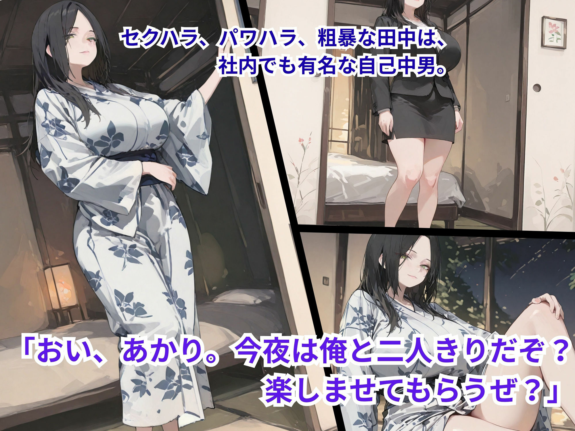 サンプル画像3:出張先の温泉旅館で上司と相部屋に(パンプキンちゃん) [d_644535]