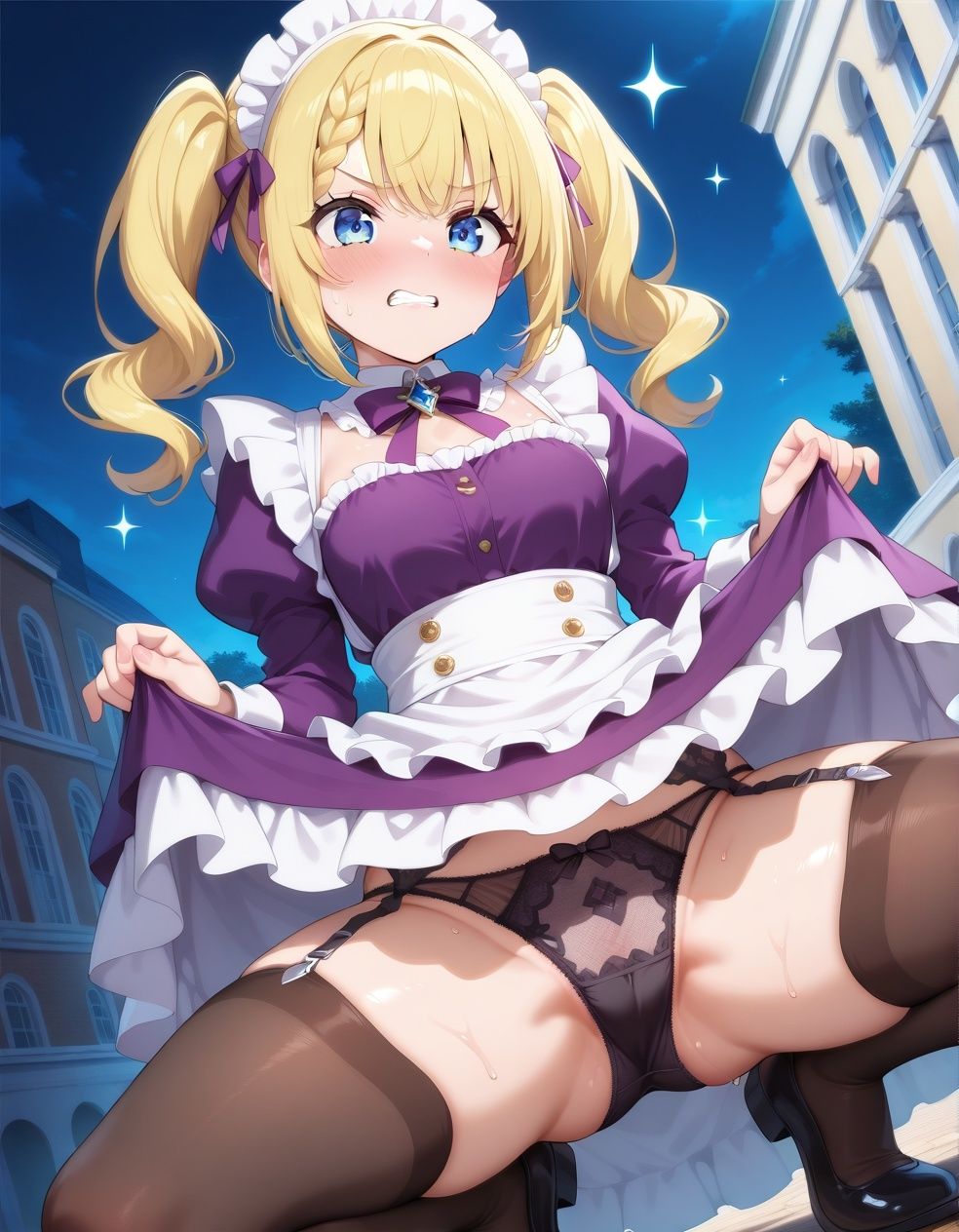 嫌な顔でパンツ見せてくるメイド 画像8