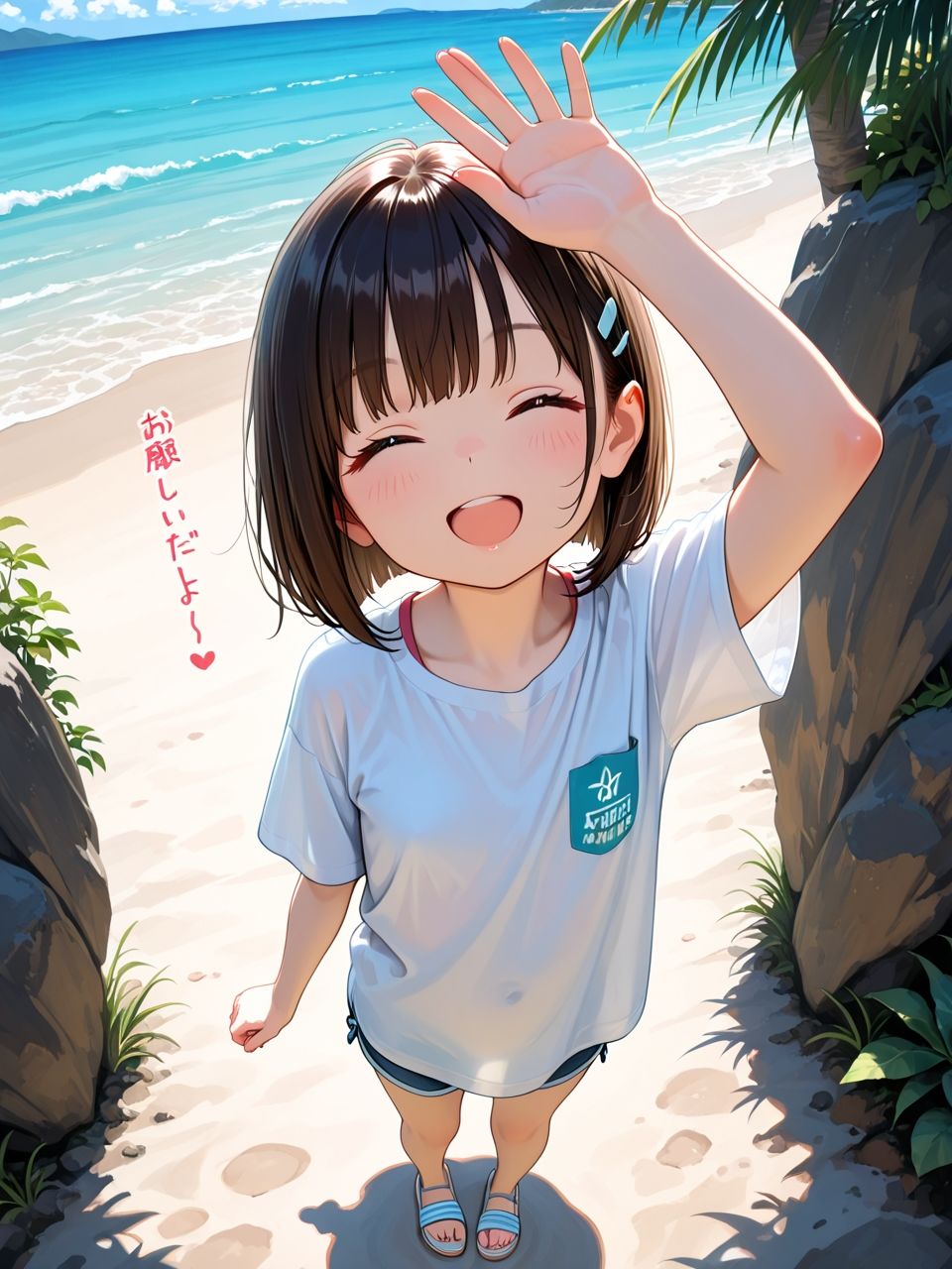 サンプル画像1:大好きなパパと無人島  性活(ロリのりな女子校生ちっぱいランド) [d_644549]