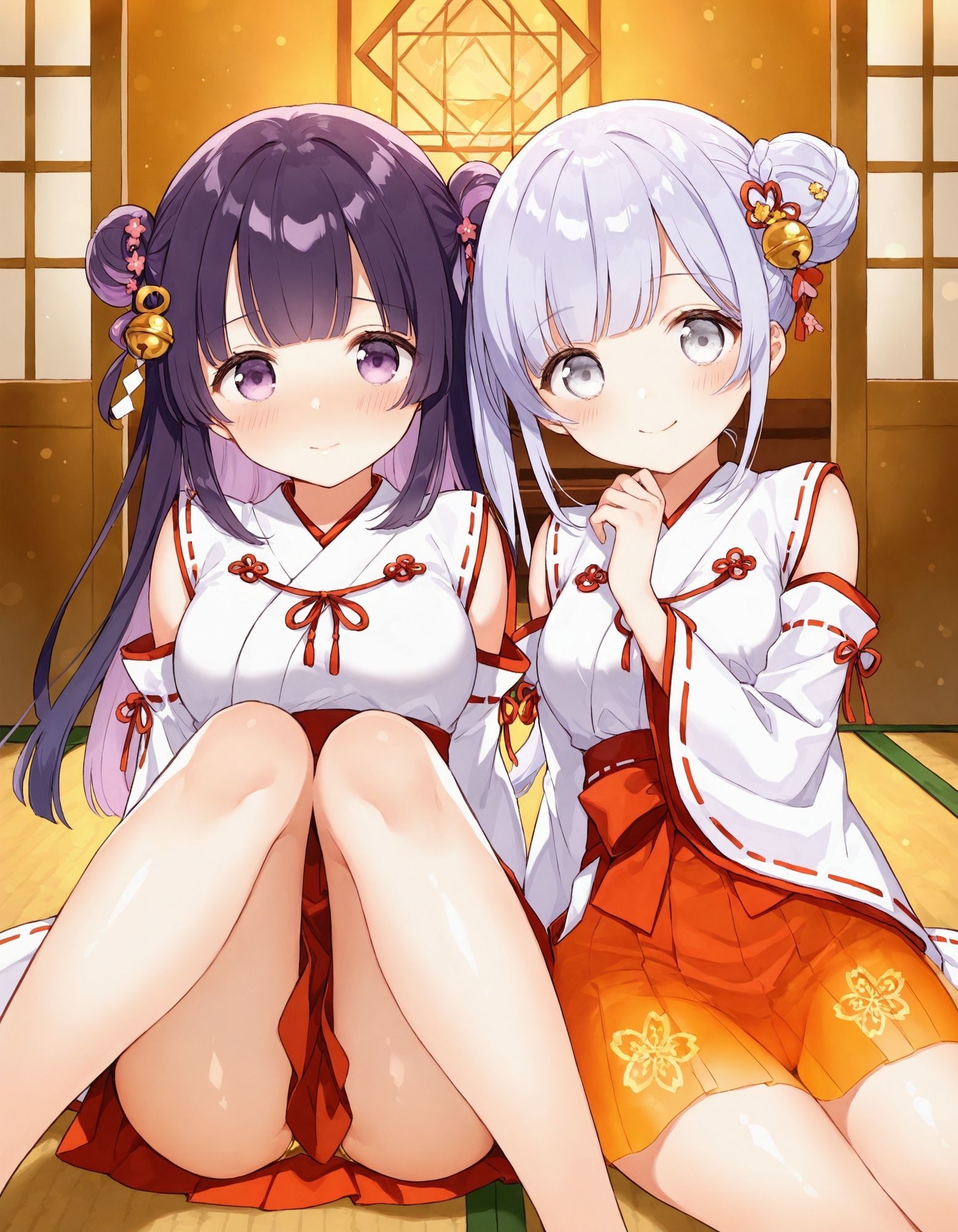 巫女コスで座りパンチラ 画像6