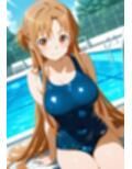 スク水アスナ、他人棒で絶頂。