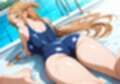 スク水アスナ、他人棒で絶頂。