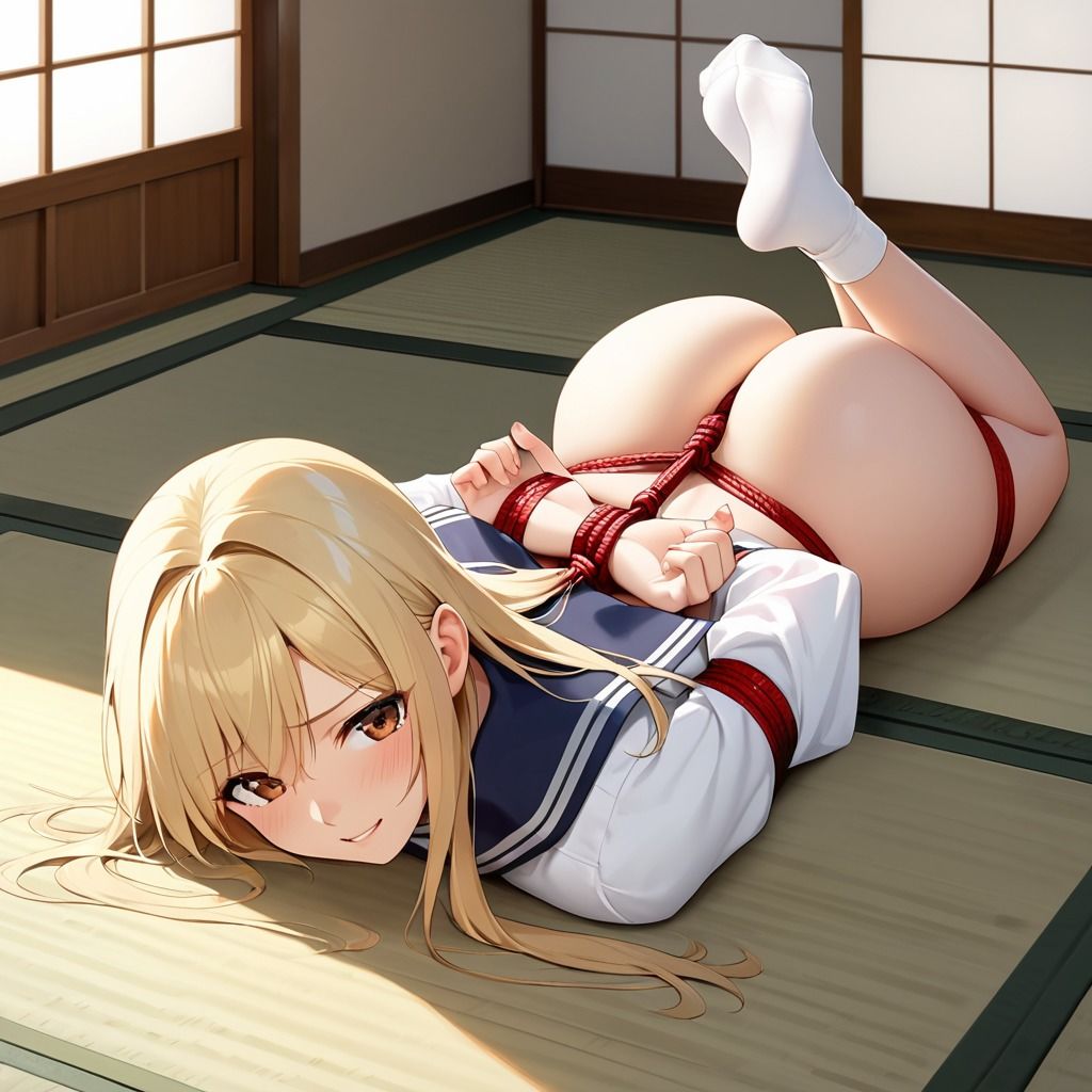 サンプル画像3:巨乳の金髪ギャルに拘束中出しセックス(スケベ心解放区) [d_644776]